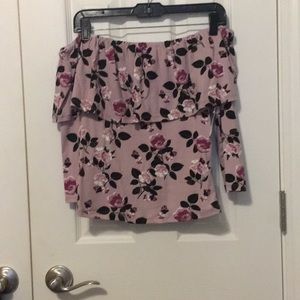 Off the shoulder floral top